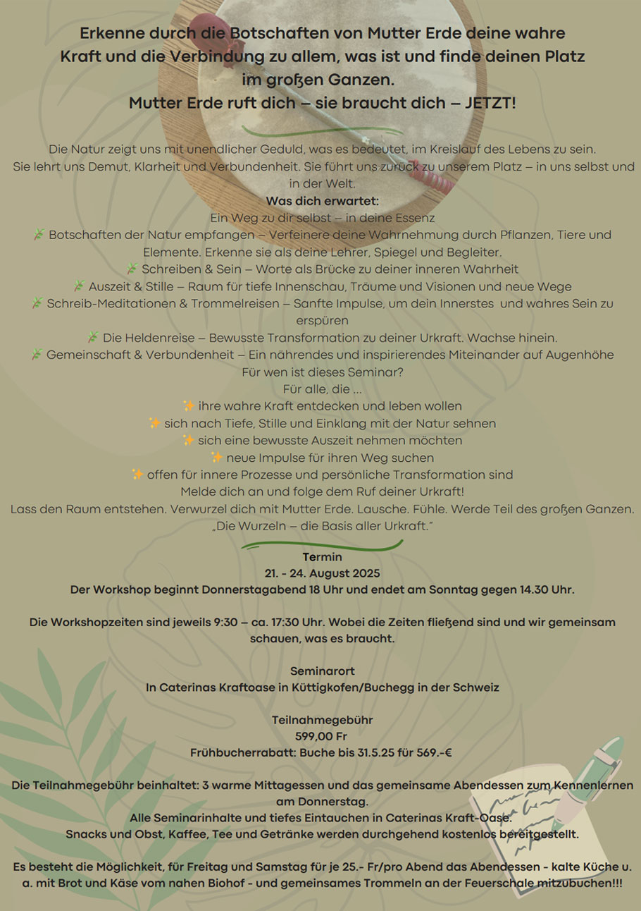 Kurs Botschaften der Natur